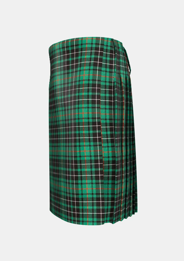 Traditional_Macaulay_Hunting_tartan_left_image_with_pleated_design_and_adjustable_buckles_for_men