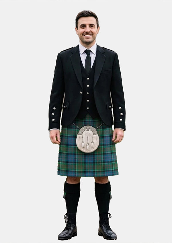 Traditional_Macdonald_of_Clanranald_tartan_4521_Kilt_and_Argyle_Jacket_Kilt_Outfits_front_image