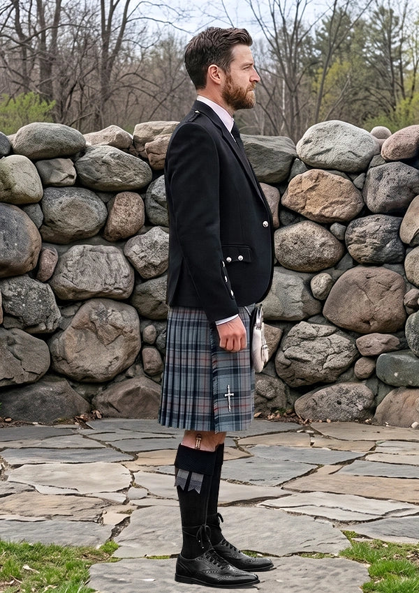 Traditional_Mackay_Blue_Tartan_264_Kilt_and_Argyle_Jacket_Kilt_Outfit_right_image