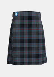 Traditional_Mackay_Blue_Tartan_kilt_264_front_image_with_pleated_design_and_adjustable_buckles_for_men
