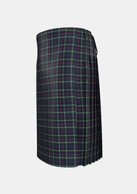 Traditional_Mackenzie_Tartan_kilt_left_image_with_pleated_design_and_adjustable_buckles_for_men