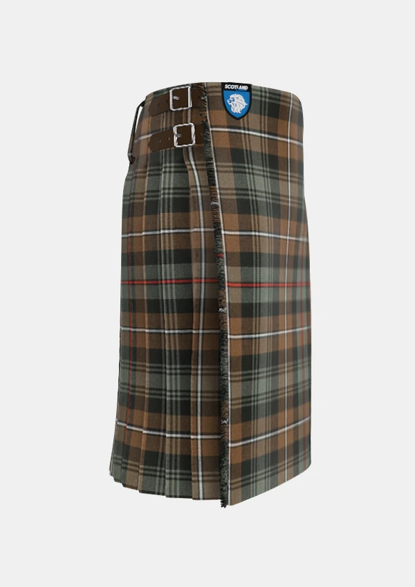 Traditional_Mackenzie_Weathered_tartan_right_image_with_pleated_design_and_adjustable_buckles_for_men