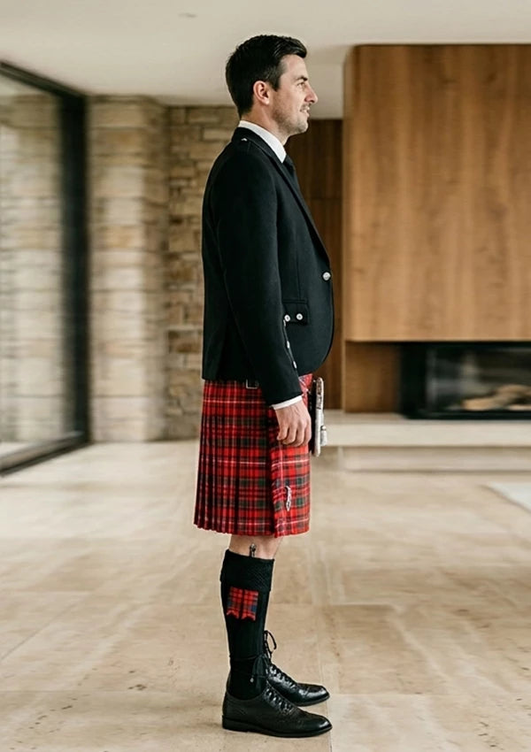 Traditional_Mackinnon_modern_tartan_Kilt_and_Argyle_Jacket_Kilt_Outfit_left_image