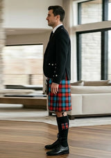 Traditional_Maclachlan_ancient_tartan_Kilt_and_Argyle_Jacket_Kilt_Outfit_left_image
