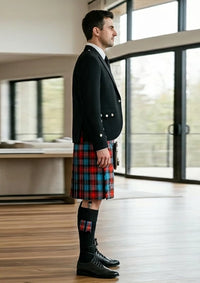 Traditional_Maclachlan_ancient_tartan_Kilt_and_Argyle_Jacket_Kilt_Outfit_right_image