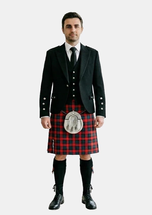 Traditional_Maclachlan_modern_tartan_Kilt_and_Argyle_Jacket_Kilt_Outfits_front_image