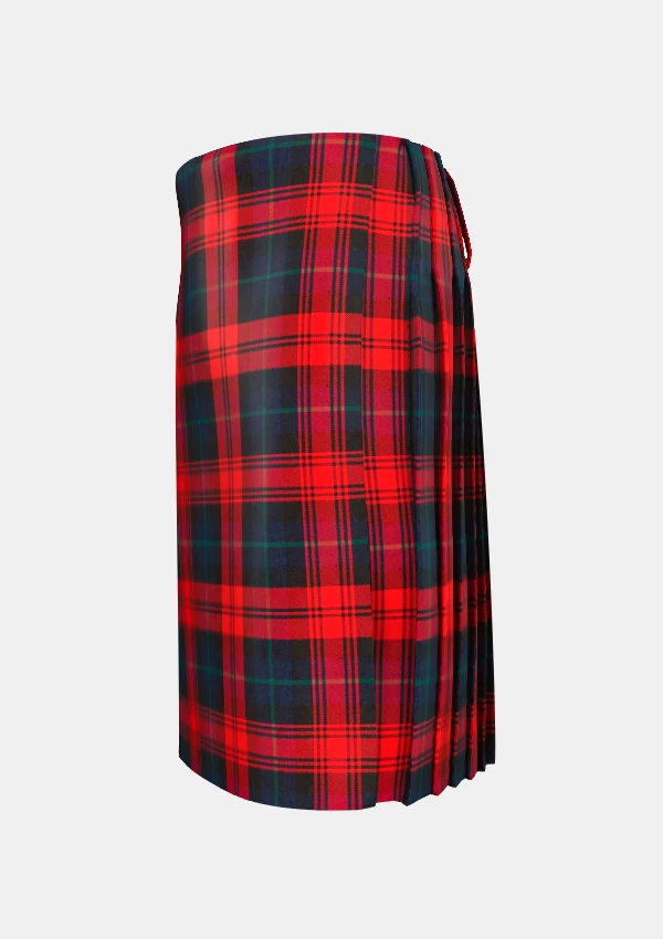 Traditional_Maclachlan_tartan_left_image_with_pleated_design_and_adjustable_buckles_for_men