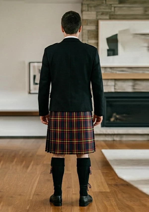 Traditional_Maclain_of_lochbuie_hunting_tartan_Kilt_and_Argyle_Jacket_Kilt_Outfit_back_image