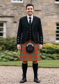 Traditional_Maclean_of_Duart_tartan_58_Kilt_and_Argyle_Jacket_Kilt_Outfit_front_image