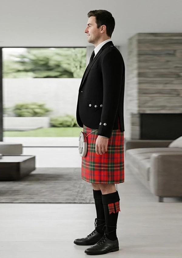 Traditional_Maclean_of_duart_ancient_tartan_Kilt_and_Argyle_Jacket_Kilt_Outfit_left_image