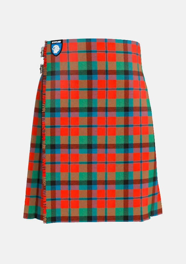Traditional_Macnaughton_tartan_front_image_with_pleated_design_and_adjustable_buckles_for_men