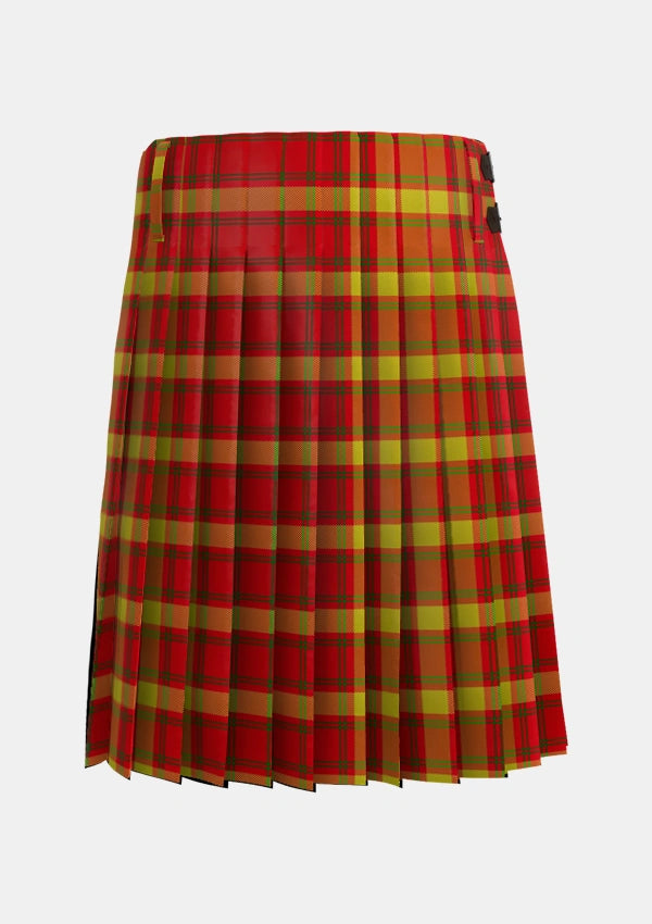 Traditional_Maguire_Black_Tartan_6812_kilt_back_image_with_pleated_design_and_adjustable_buckles_for_men