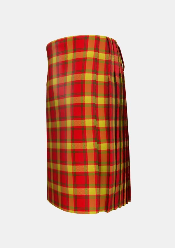 Traditional_Maguire_Black_Tartan_6812_kilt_left_image_with_pleated_design_and_adjustable_buckles_for_men