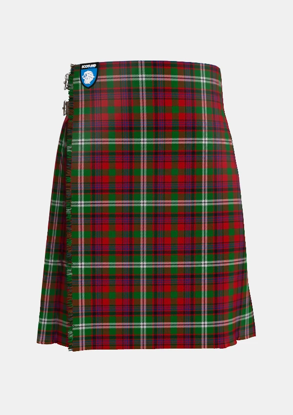 Traditional_Maguire_Tartan_kilt_6065_front_image_with_pleated_design_and_adjustable_buckles_for_men