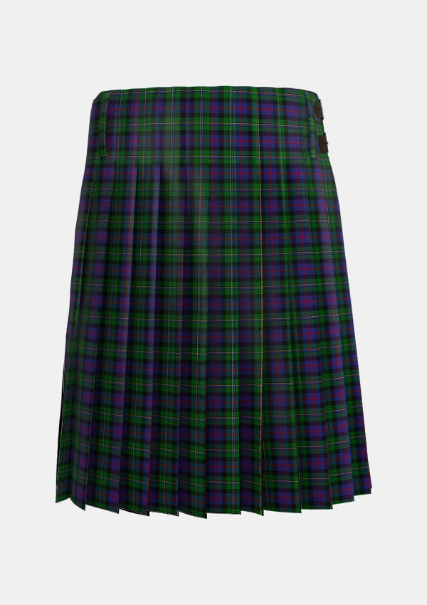 Traditional_Malcolm_Two_Tartan_5696_kilt_back_image_with_pleated_design_and_adjustable_buckles_for_men