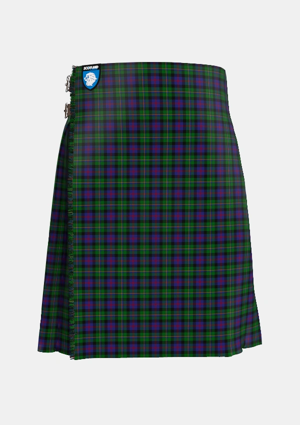 Traditional_Malcolm_Two_Tartan_5696_kilt_front_image_with_pleated_design_and_adjustable_buckles_for_men