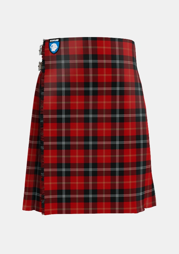 Traditional_Marjoribanks_2_Tartan_2607_kilt_front_image_with_pleated_design_and_adjustable_buckles_for_men