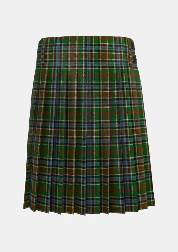 Traditional_Massey_Tartan_kilt_6631_back_image_with_pleated_design_and_adjustable_buckles_for_men
