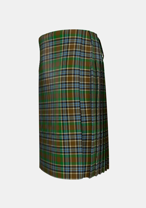 Traditional_Massey_Tartan_kilt_6631_left_image_with_pleated_design_and_adjustable_buckles_for_men