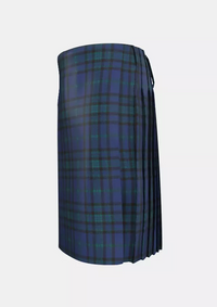Traditional_Matheson_Hunting_Tartan_kilt_left_image_with_pleated_design_and_adjustable_buckles_for_men