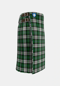 Traditional_McCandlish_Arisaid_Green_Tartan_3325_kilt_right_image_with_pleated_design_and_adjustable_buckles_for_men