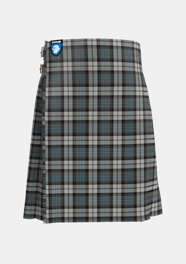 Traditional_McCandlish_Dress_Grey_Tartan_3327_kilt_front_image_with_pleated_design_and_adjustable_buckles_for_men