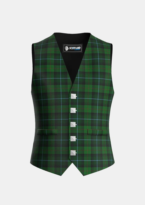 Traditional_McCandlish_Hunting_Green_Tartan_3328_Waistcoat_front_image