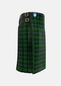 Traditional_McCandlish_Hunting_Green_Tartan_3328_kilt_right_image_with_pleated_design_and_adjustable_buckles_for_men