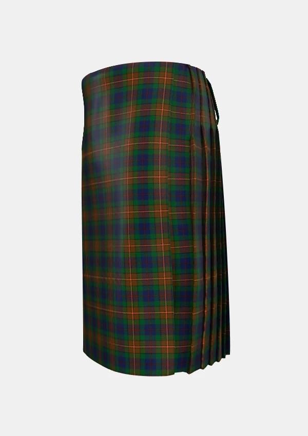 Traditional_McCarter_Tartan_kilt_left_image_with_pleated_design_and_adjustable_buckles_for_men