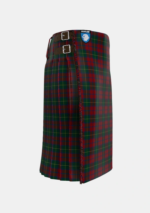 Traditional_McCarthy_Old_Tartan_4049_kilt_right_image_with_pleated_design_and_adjustable_buckles_for_men