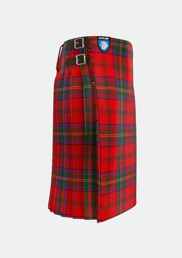 Traditional_McClure_Tartan_kilt_right_image_with_pleated_design_and_adjustable_buckles_for_men