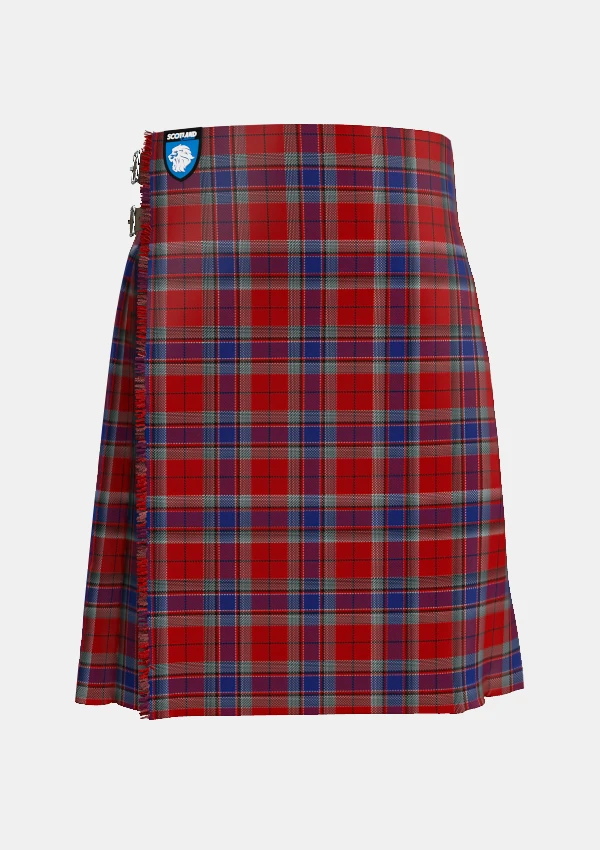 Traditional_McCready_Tartan_kilt_7625_front_image_with_pleated_design_and_adjustable_buckles_for_men