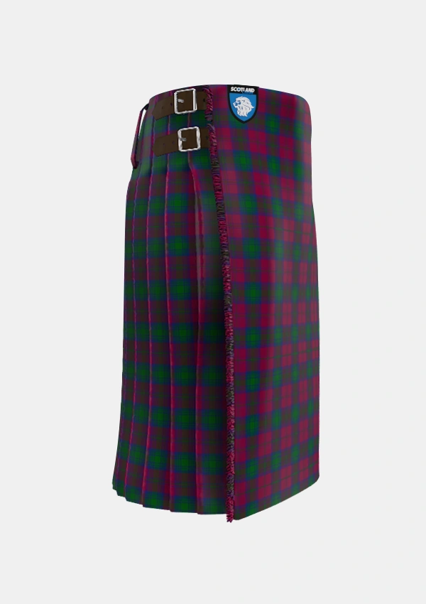 Traditional_McGlynn_Tartan_6020_kilt_right_image_with_pleated_design_and_adjustable_buckles_for_men