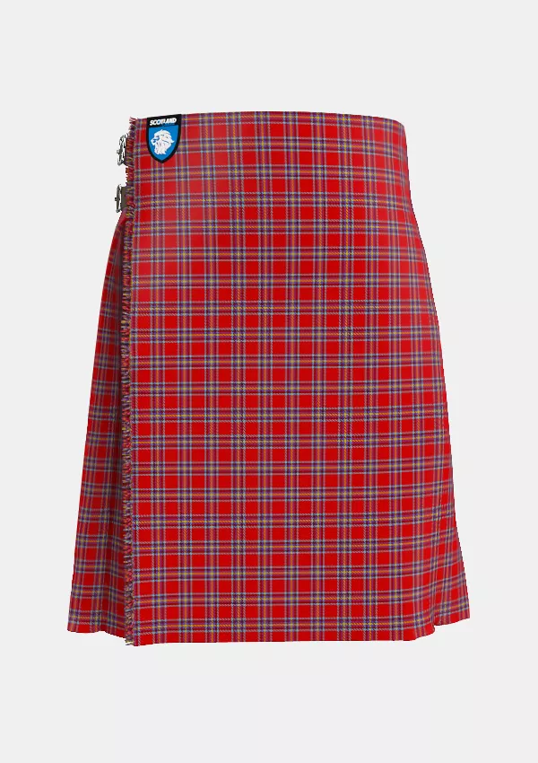Traditional_McLaughlin_K_and_Family_Tartan_14569_kilt_front_image_with_pleated_design_and_adjustable_buckles_for_men
