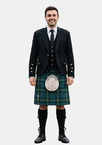 Traditional_Mcconnell_tartan_141_Kilt_and_Argyle_Jacket_Kilt_Outfits_front_image