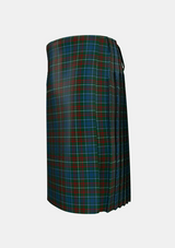 Traditional_Mcconnell_tartan_left_image_with_pleated_design_and_adjustable_buckles_for_men