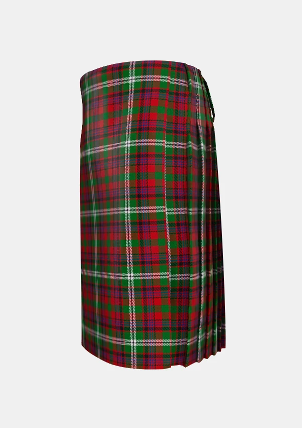 Traditional_Mcguire_tartan_6065_kilt_left_image_with_pleated_design_and_adjustable_buckles_for_men