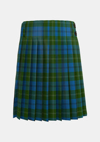 Traditional_Melville_Two_black_lines_Tartan_1050_kilt_back_image_with_pleated_design_and_adjustable_buckles_for_men