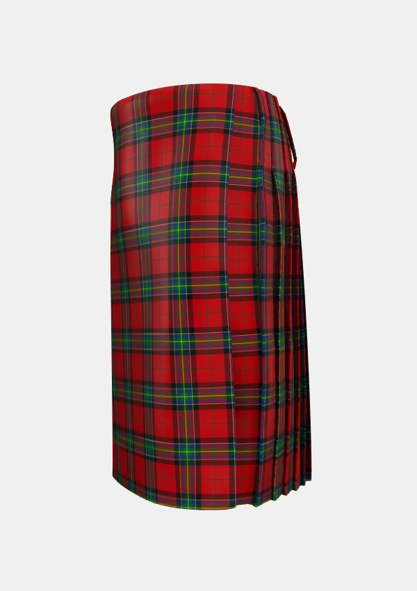 Traditional_Mensah_Tartan_6216_kilt_left_image_with_pleated_design_and_adjustable_buckles_for_men