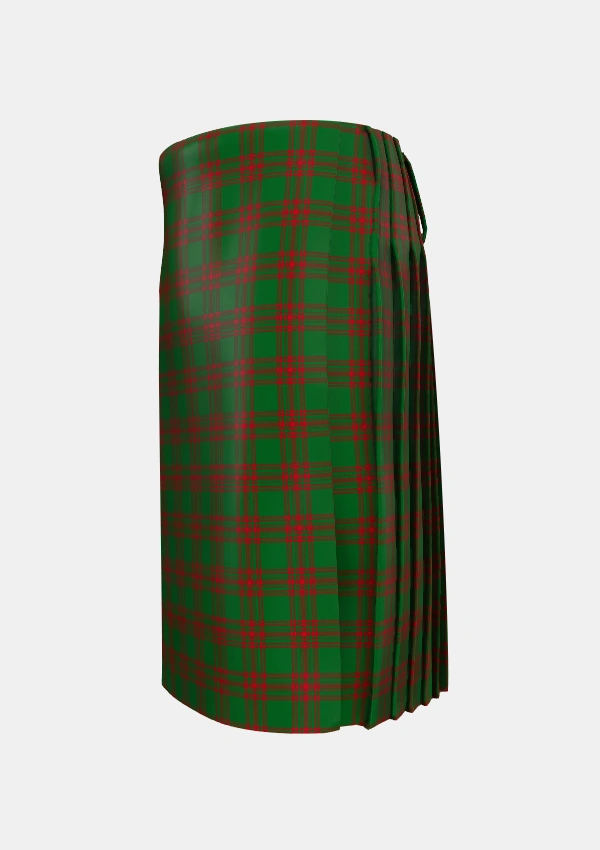 Traditional_Menzies_2_Tartan_894_kilt_left_image_with_pleated_design_and_adjustable_buckles_for_men