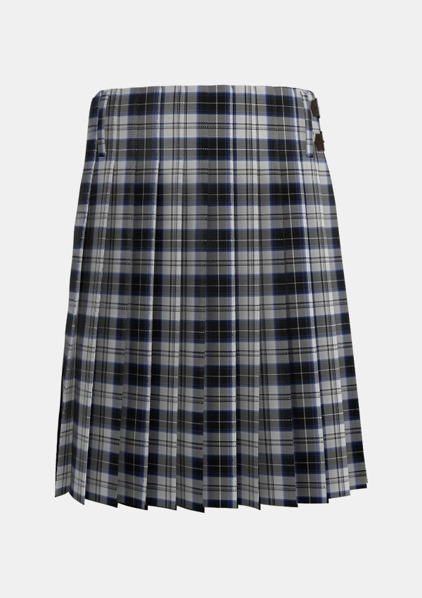 Traditional_Menzies_Black_Dress_Tartan_1812_kilt_back_image_with_pleated_design_and_adjustable_buckles_for_men