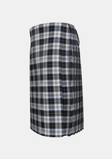 Traditional_Menzies_Black_Dress_Tartan_1812_kilt_left_image_with_pleated_design_and_adjustable_buckles_for_men