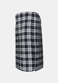 Traditional_Menzies_Black_Dress_Tartan_1812_kilt_left_image_with_pleated_design_and_adjustable_buckles_for_men