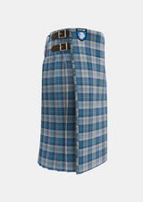 Traditional_Menzies_Dress_Blue_White_Tartan_1756_kilt_right_image_with_pleated_design_and_adjustable_buckles_for_men