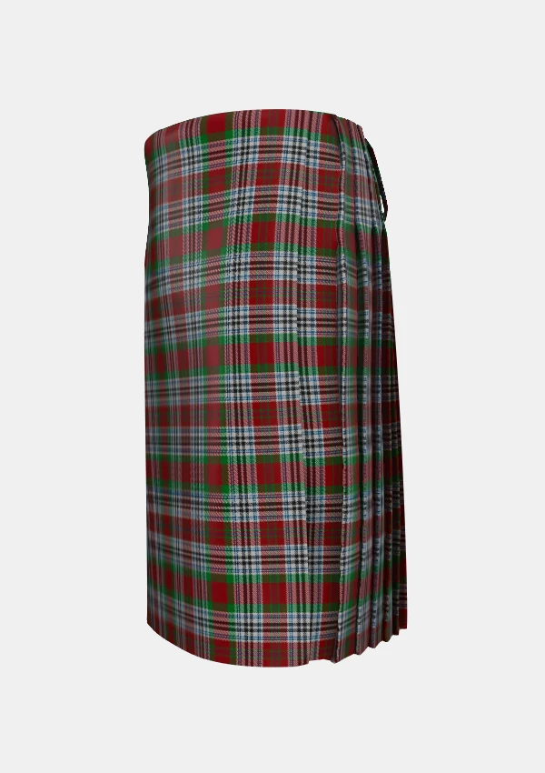 Traditional_Metcalf_Tartan_kilt_left_image_with_pleated_design_and_adjustable_buckles_for_men