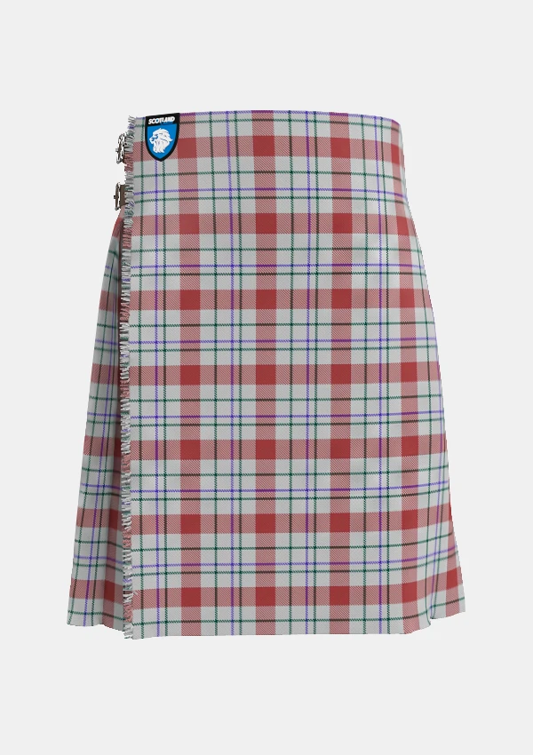 Traditional_Milne_Tartan_kilt_634_front_image_with_pleated_design_and_adjustable_buckles_for_men