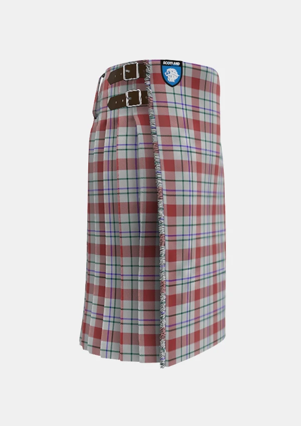 Traditional_Milne_Tartan_kilt_634_right_image_with_pleated_design_and_adjustable_buckles_for_men