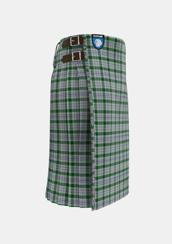 Traditional_Milne_dress_green_Tartan_3196_kilt_right_image_with_pleated_design_and_adjustable_buckles_for_men