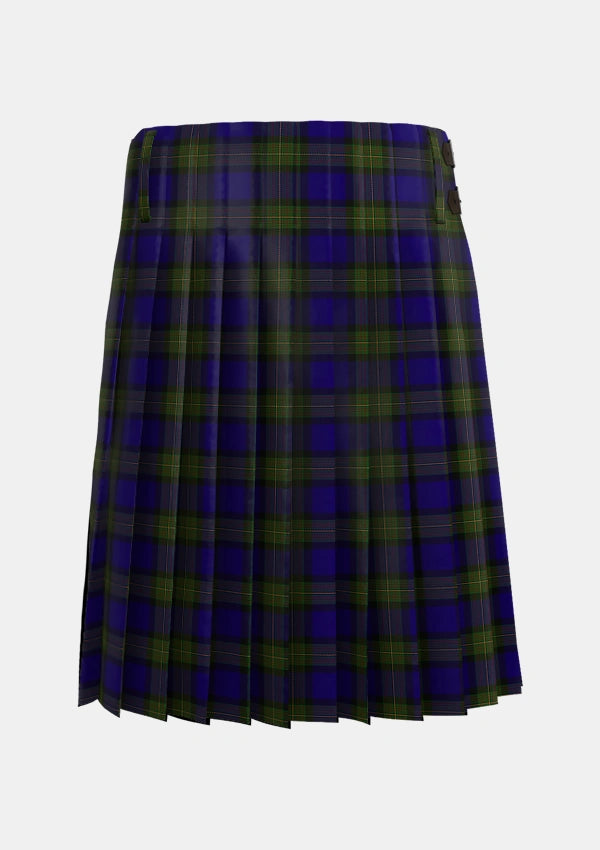 Traditional_Minnick_Tartan_3476_kilt_back_image_with_pleated_design_and_adjustable_buckles_for_men