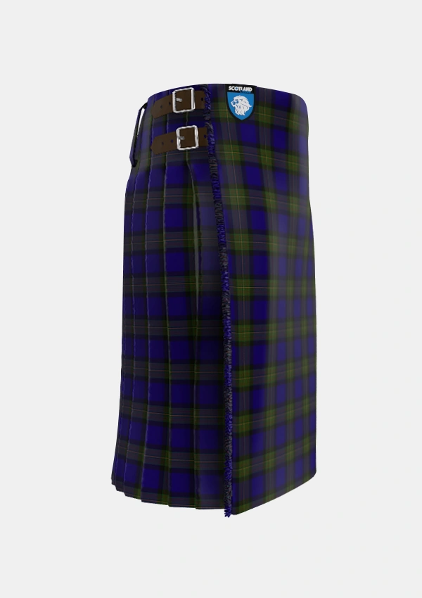 Traditional_Minnick_Tartan_3476_kilt_right_image_with_pleated_design_and_adjustable_buckles_for_men
